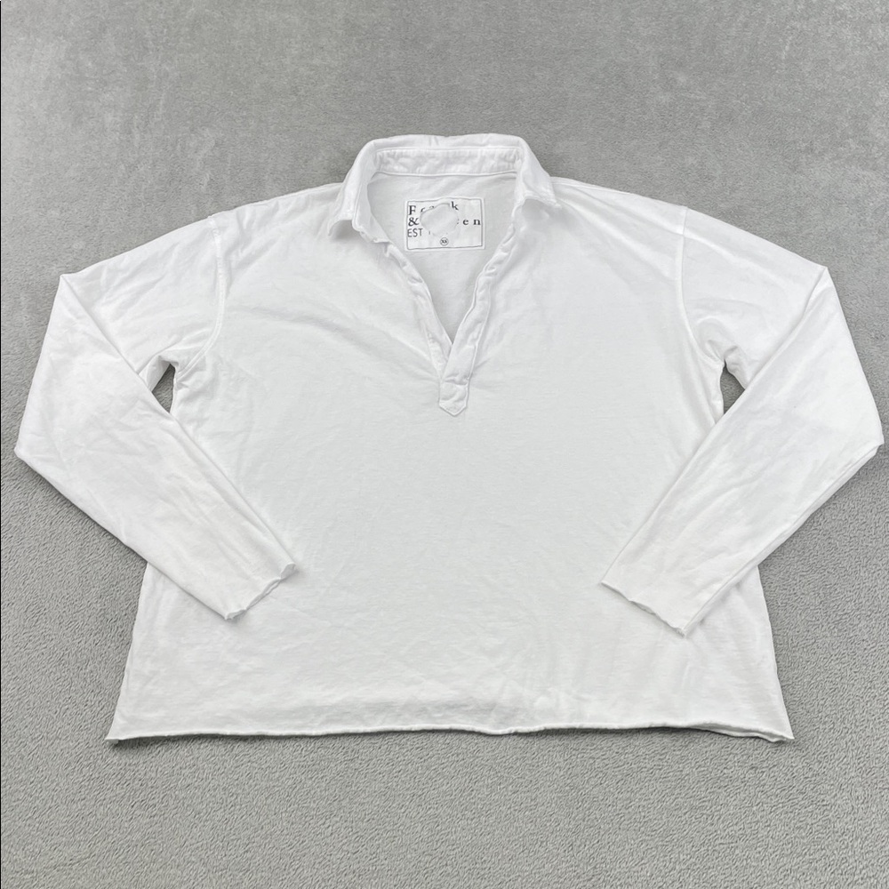 NEW Frank & Eileen XS 100% Cotton White Popover Heritage Jersey USA